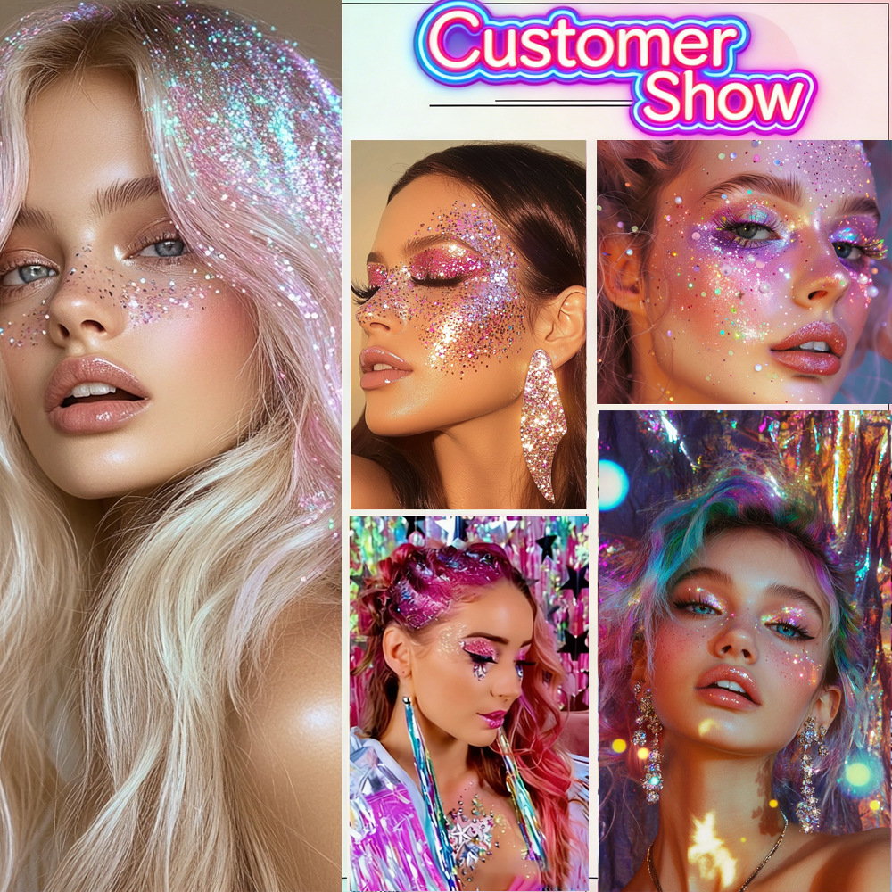 Hair Wax Stick - Sparkling Sequins Glitter Gel Stick 8