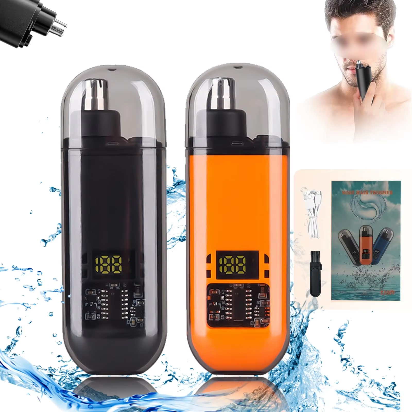 Men'S Grooming Scissors - Suitable for men, USB charging nose