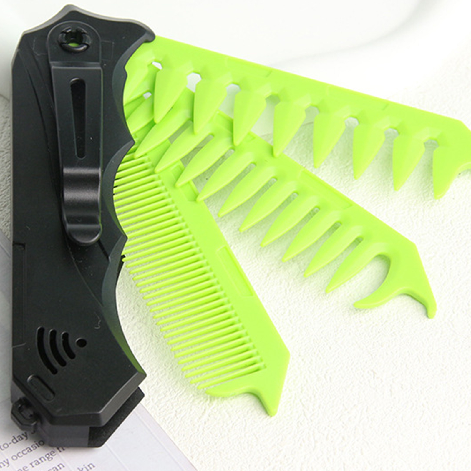 Men'S Grooming Essentials - Dual Tooth Folding Comb for Men