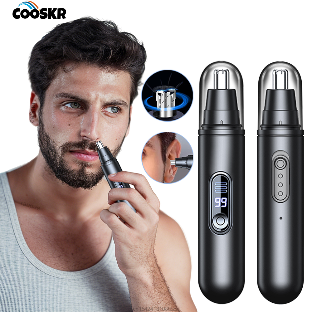 Men'S Grooming Scissors - Mini Nose Hair Trimmer Rechargeable Automatic