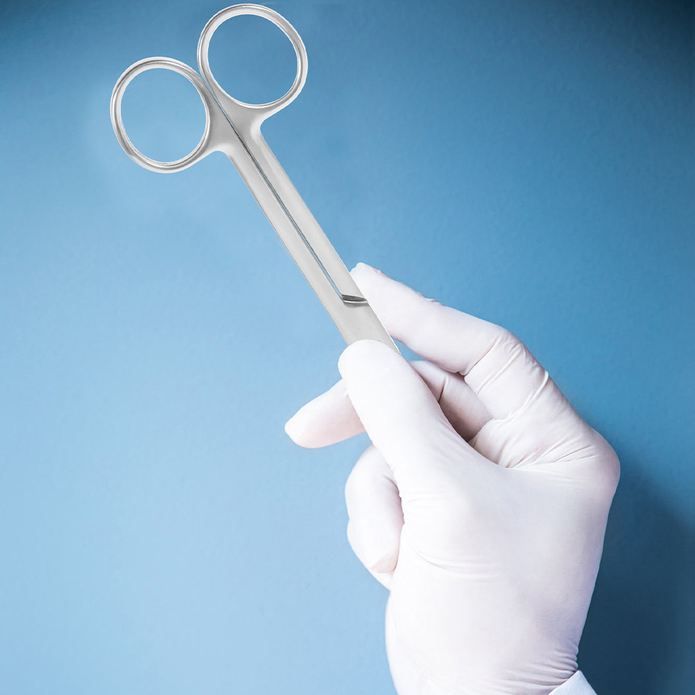 Men'S Grooming Makeup - Stainless Steel Scissors 10CM Straight Tip