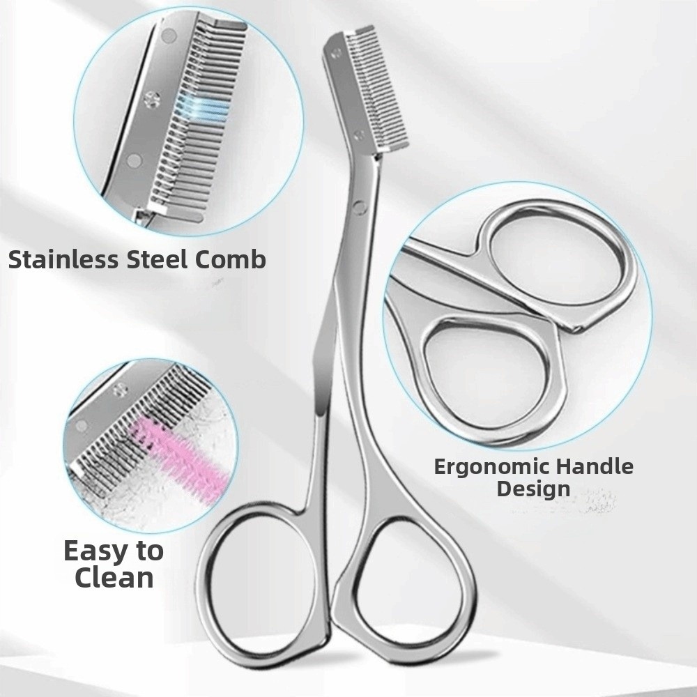 Stainless Steel Eyebrow Scisso - Men'S Grooming Makeup のレビューと価格