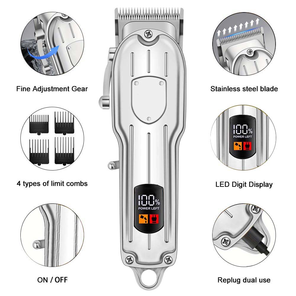 Professional Hair Clippers for - Beard Trimmer Cordless のレビューと価格