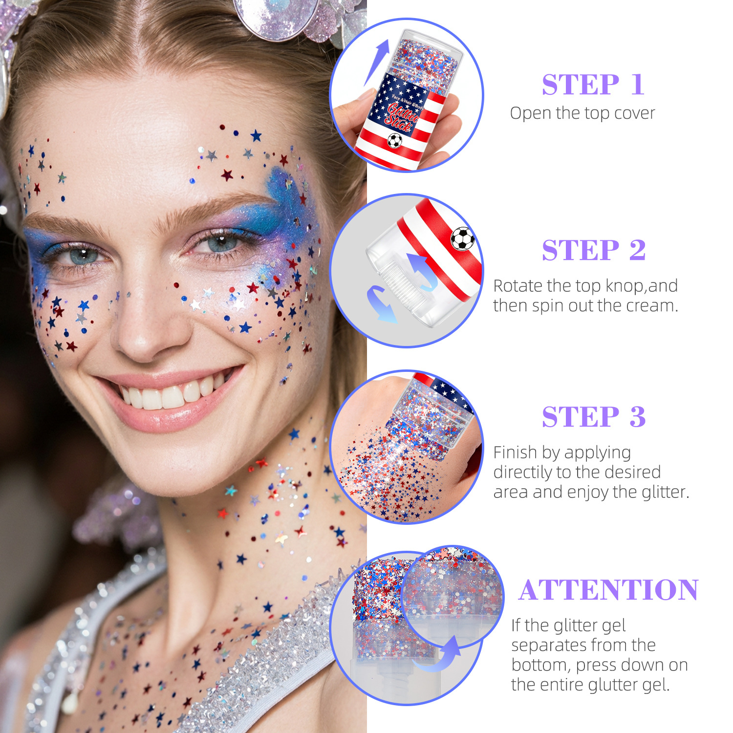 Sparkling Sequins Glitter Gel  - Hair Wax Stick のレビューと価格