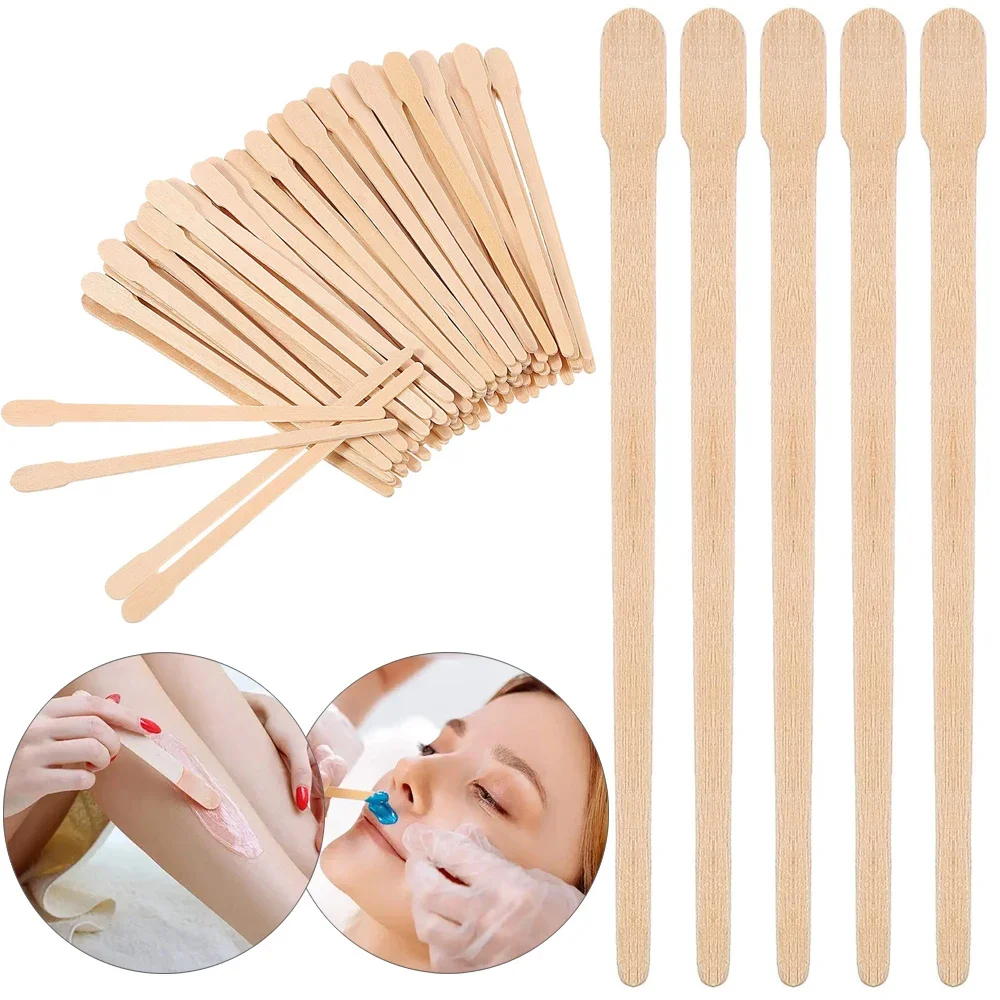 100PCS Woman Wooden Hair Remov - Hair Wax Stick のレビューと価格