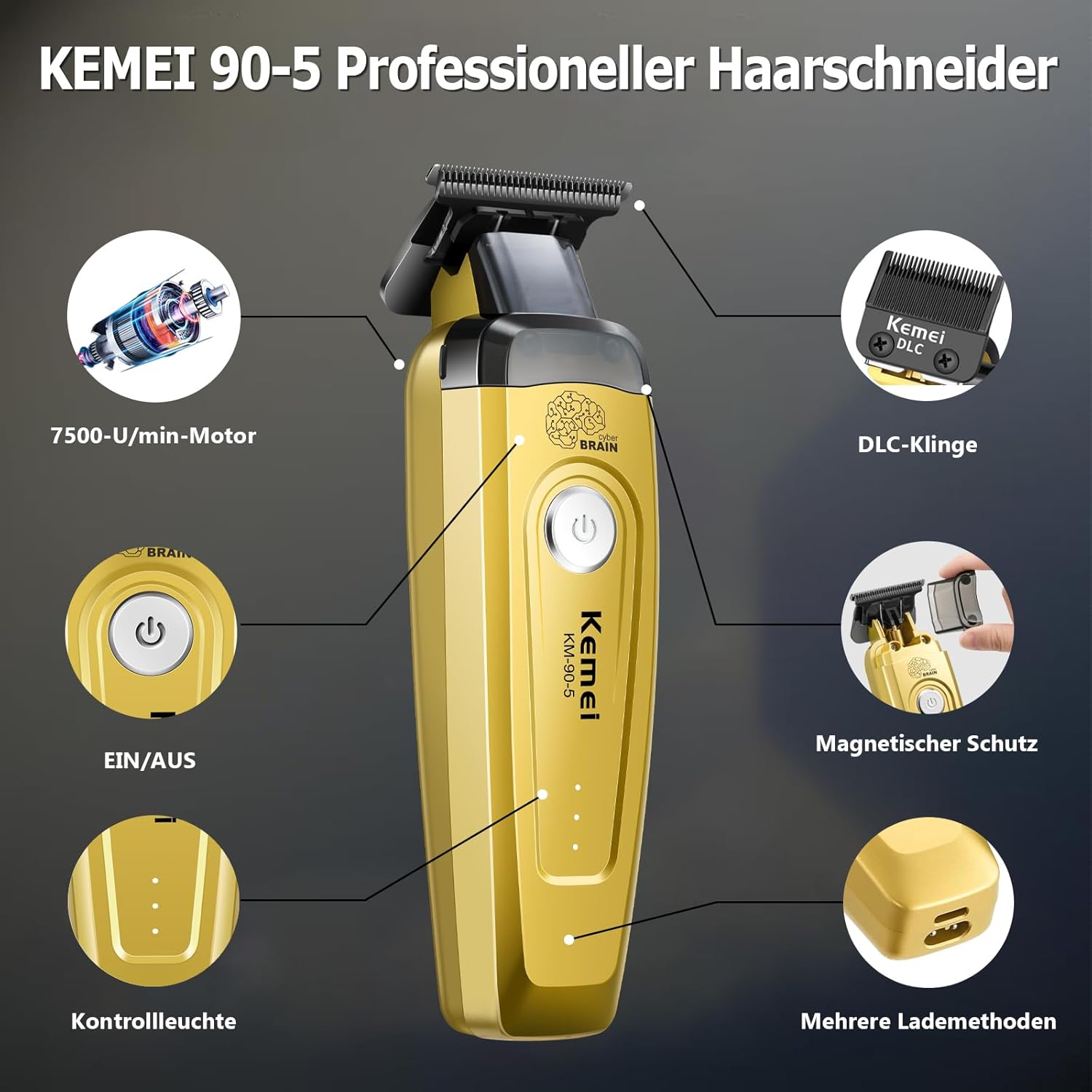 KEMEI Men's Hair Trimmer, Cord - Hair Clipper Professional のレビューと価格