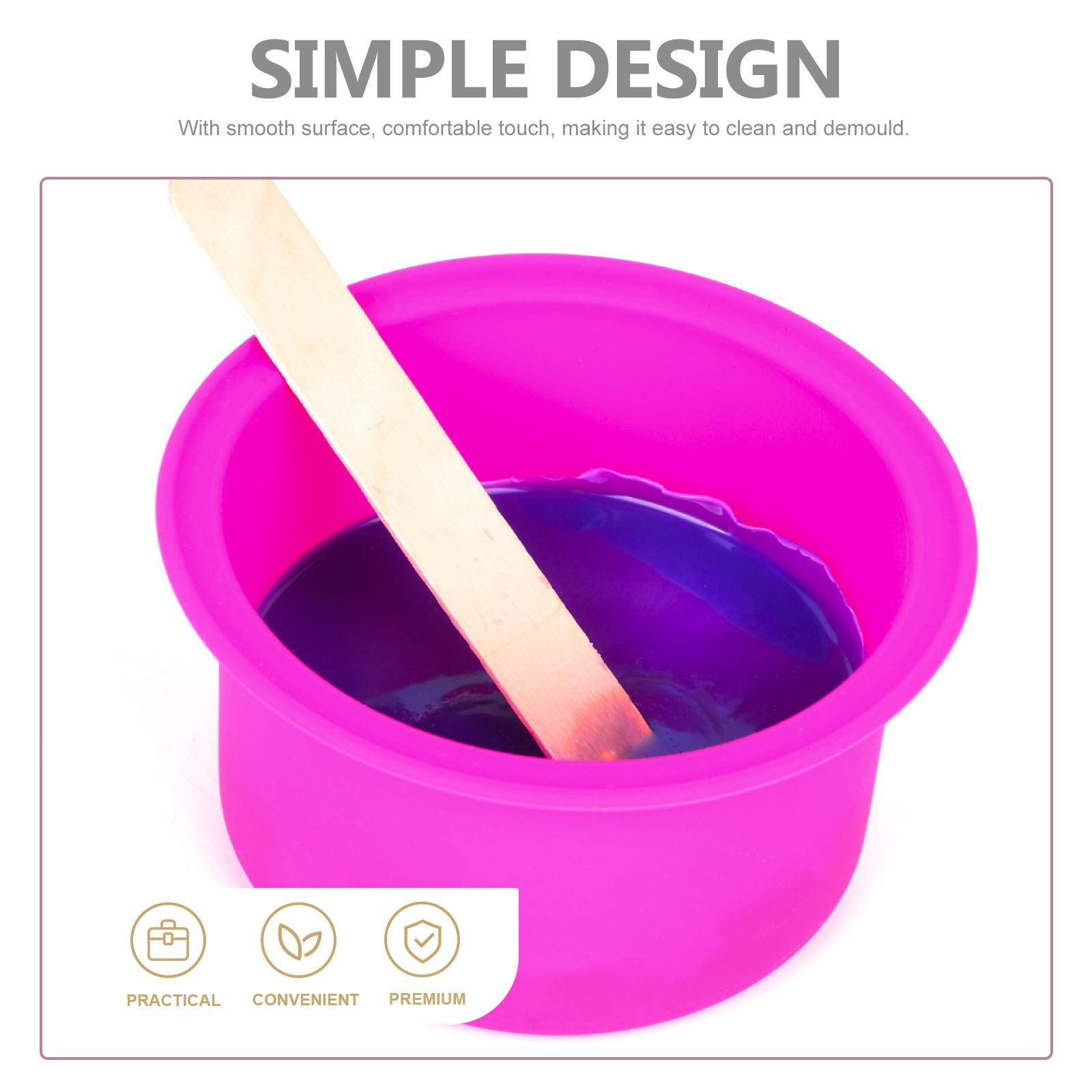 Pink Silicone Wax Melting Pot  - Hair Wax Stick のレビューと価格