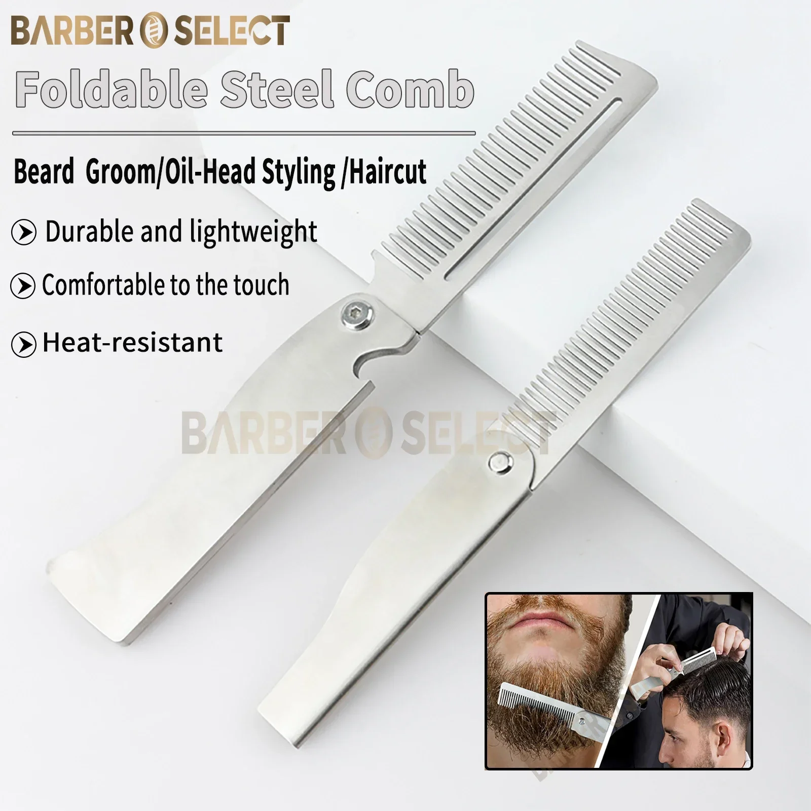 NEW Folding Stainless Steel Co - Men'S Grooming Salon のレビューと価格