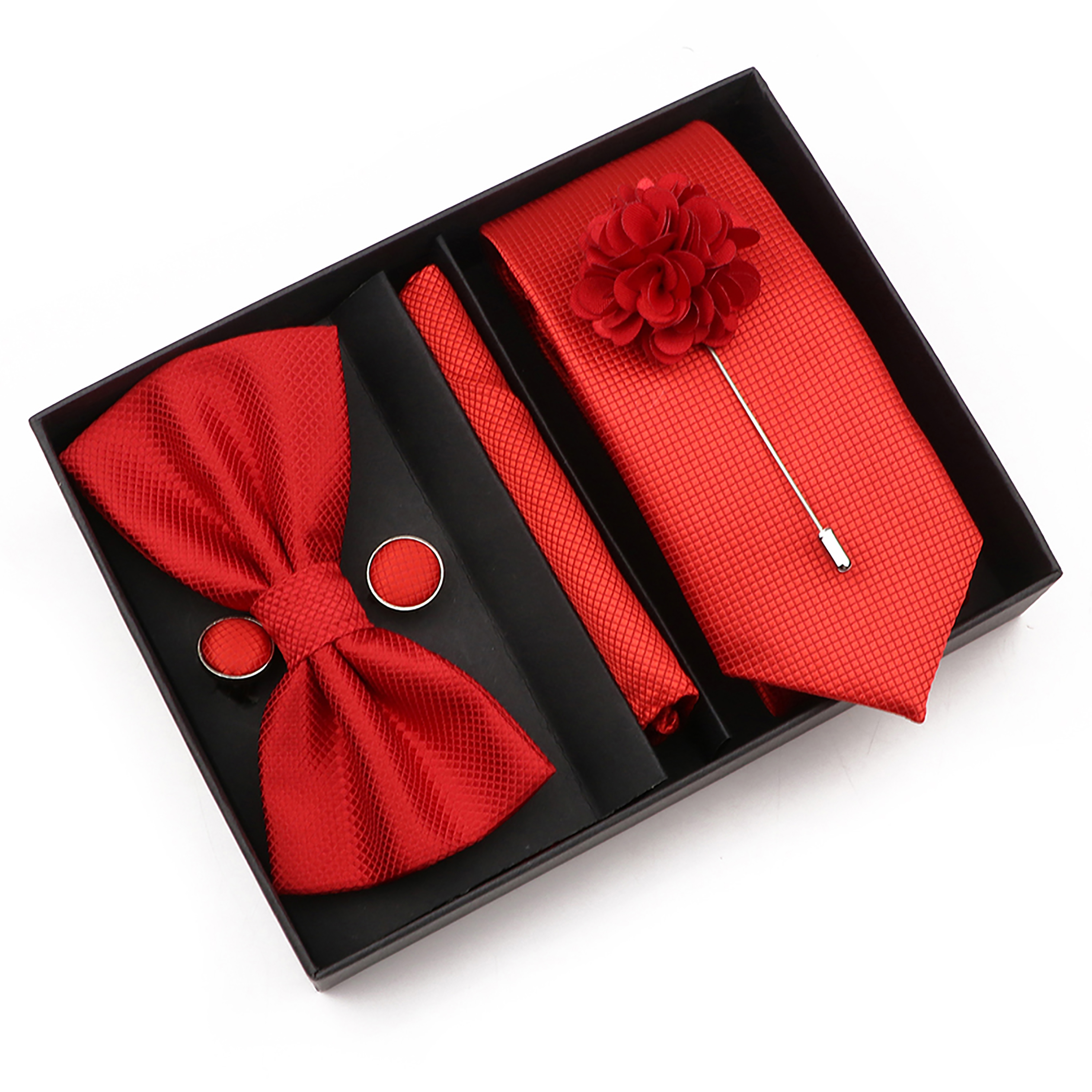 New Style Tie Set Solid Color  - Mens Grooming Box のレビューと価格