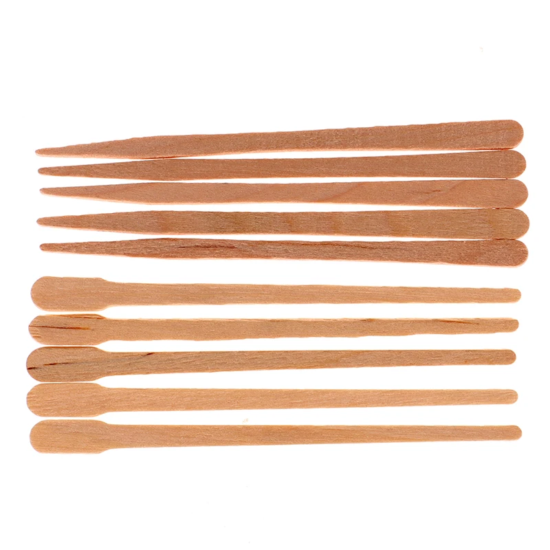 50/100Pcs Wooden Body Hair Rem - Hair Wax Stick のレビューと価格