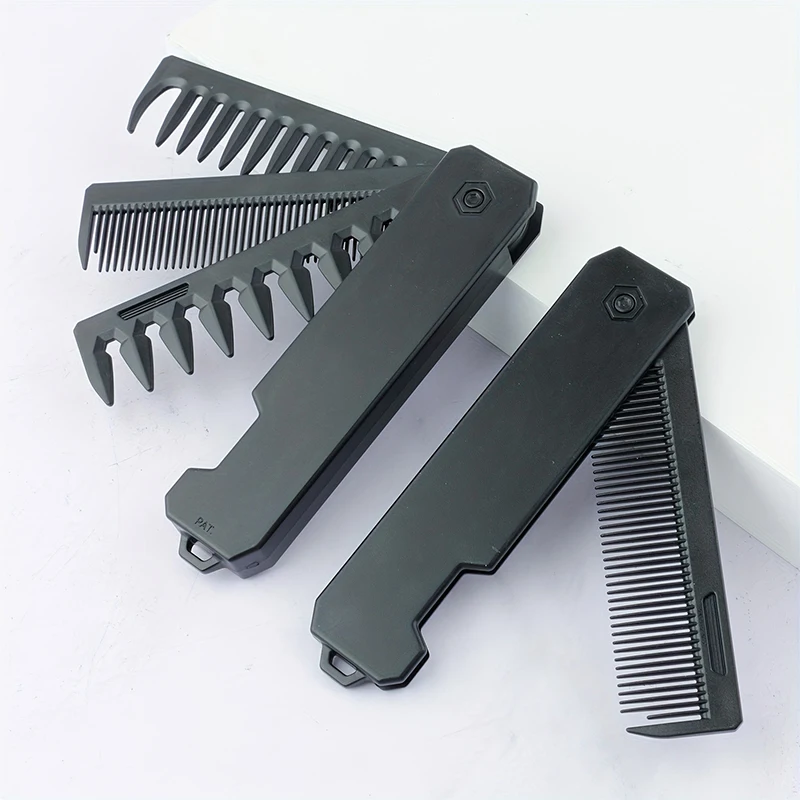 3-in-1 Folding Beard Comb for  - Mens Grooming Box のレビューと価格