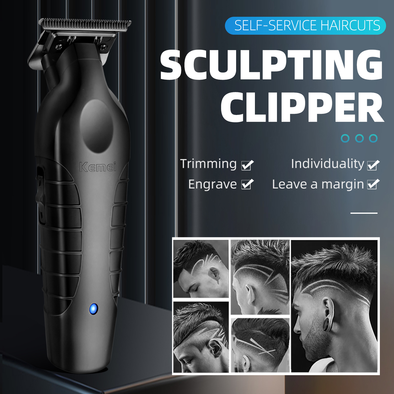 Kemei KM2299 Professional Hair - Beard Trimmer Cordless のレビューと価格