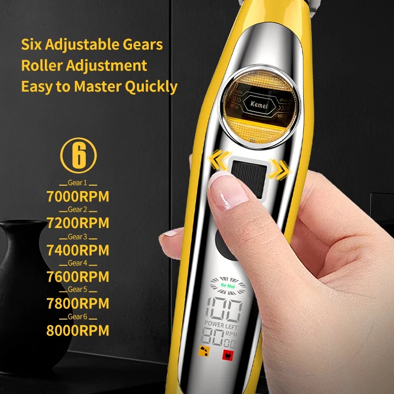 Kemei 1861 Barber Zero Gap Tri - Beard Trimmer Cordless のレビューと価格