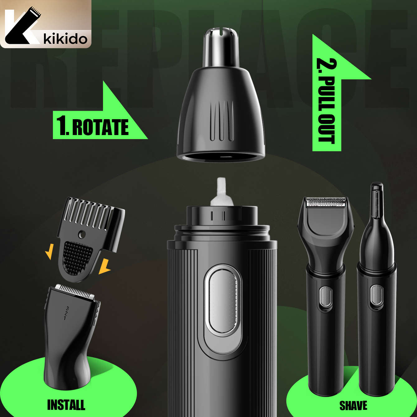KIKIDO 4 in 1 Nose Hair Trimme - Men'S Grooming Essentials のレビューと価格
