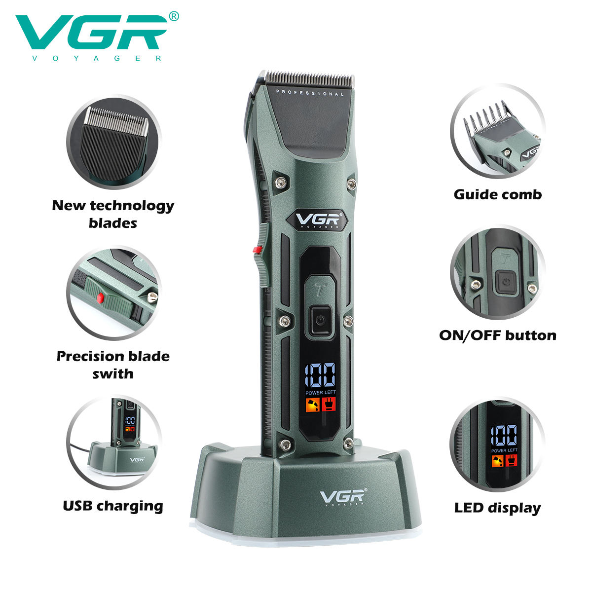 VGR V-696 New metal Popular Sa - Hair Clipper Professional のレビューと価格